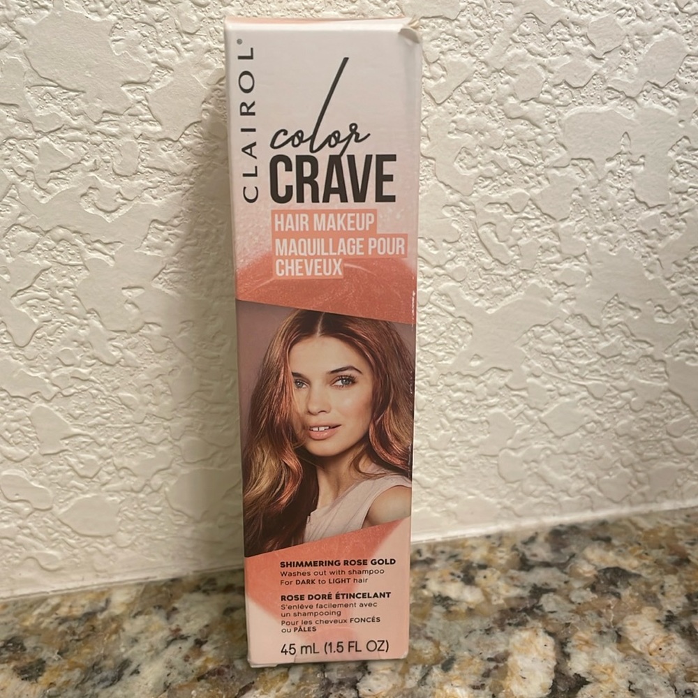 Clairol Color CRAVE hair makeup in shimmering Rose Gold. NWT. Beautifully hair!!